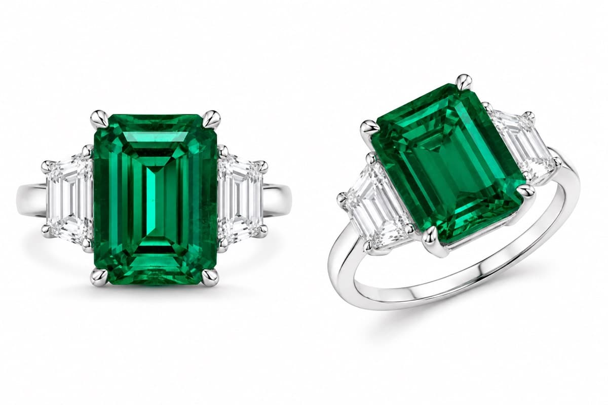 Emerald-cut emerald